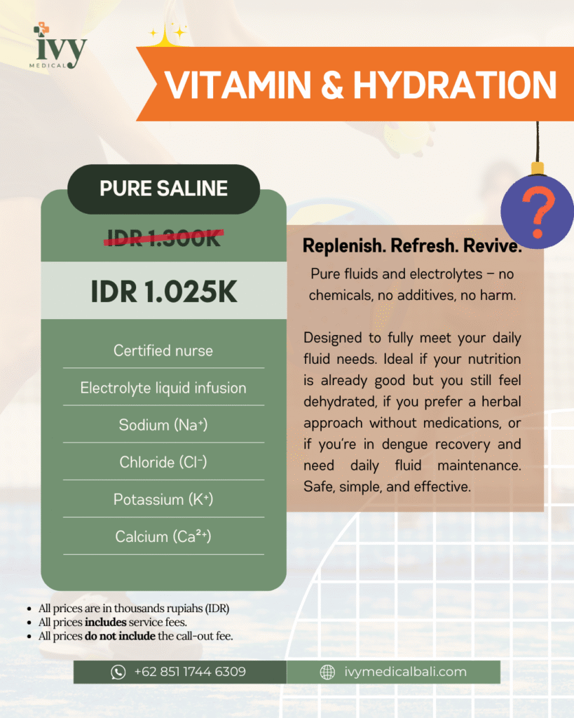 Pricelist IV Drip Vitamin Booster